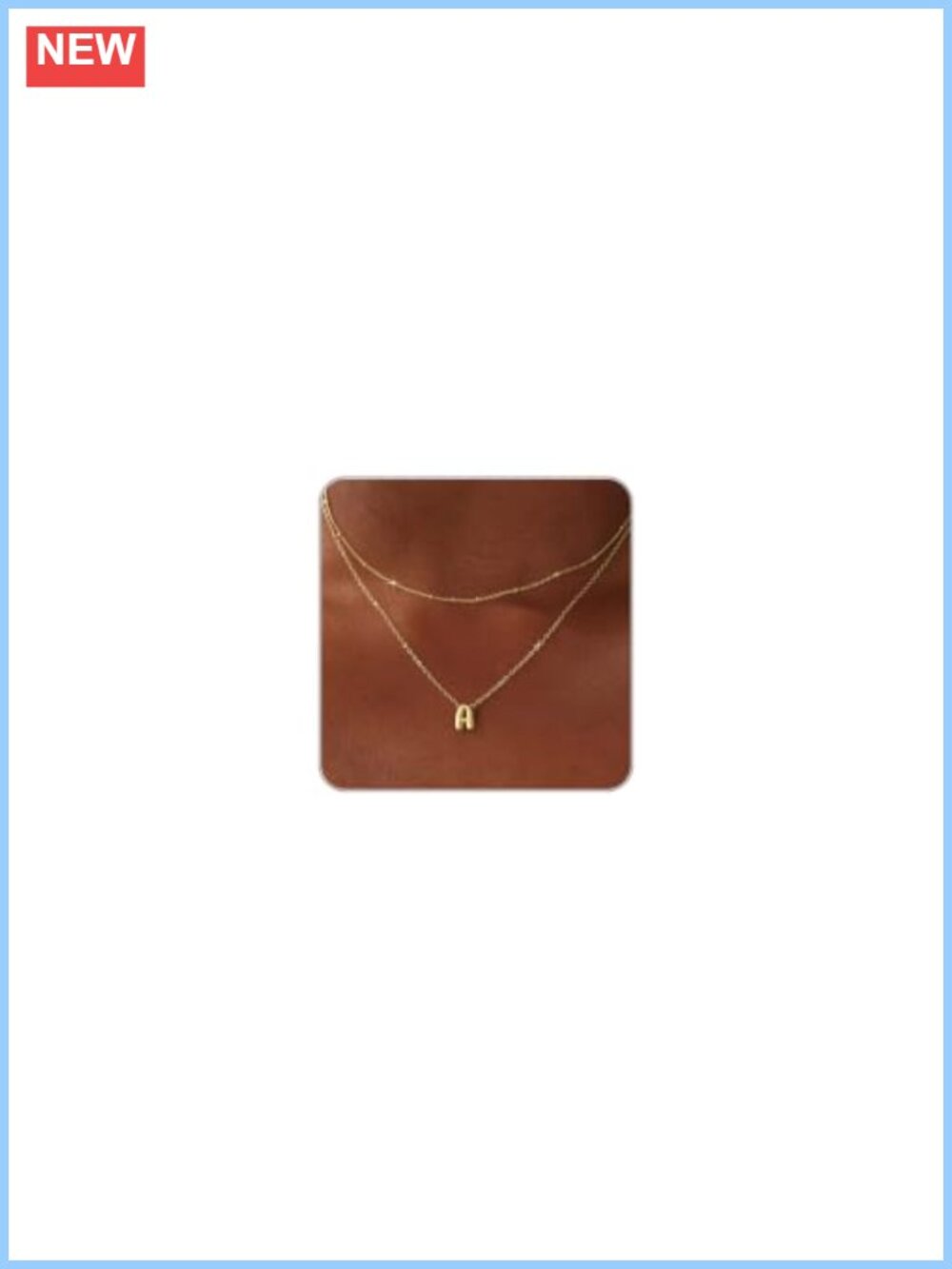 14K Gold Plated Initial Necklace Layered Dainty Cute Choker Pendant Stack